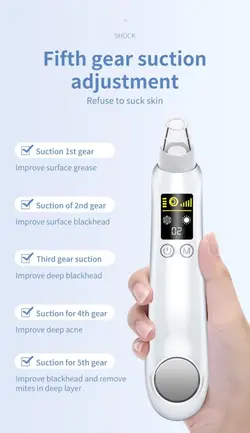 میکرودرم 5 قدرته دیجیتالی هات اند کلد خانگی Blackhead Cold & Hot
