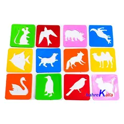 شابلون آموزشی رسام تحریر طرح حیوانات(بسته 12 عددی)