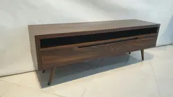 میز تلویزیون - مدل بلوط قهوه ای تیره - شهرمیز