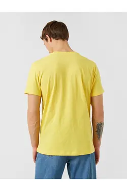 تی شرت آستین کوتاه مردانه کوتون ۲SAM11086HK-زرد
