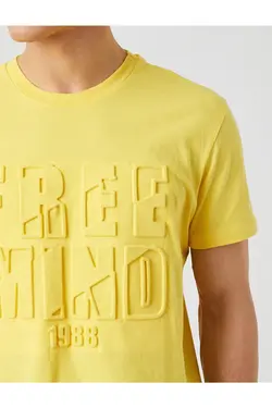 تی شرت آستین کوتاه مردانه کوتون ۲SAM11086HK-زرد