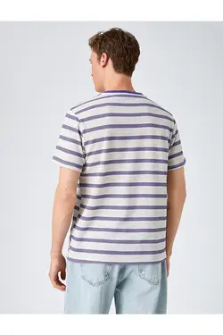 تی شرت آستین کوتاه مردانه کوتون ۲SAM11246HK-بنفش