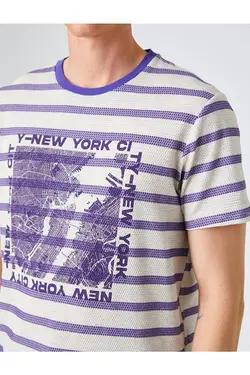 تی شرت آستین کوتاه مردانه کوتون ۲SAM11246HK-بنفش