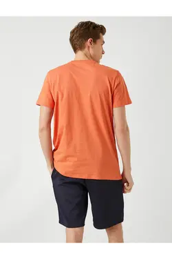 تی شرت آستین کوتاه مردانه کوتون ۲SAM11044HK-نارنجی