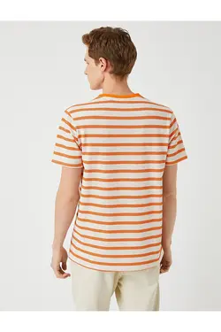 تی شرت آستین کوتاه مردانه کوتون ۲SAM11246HK-نارنجی