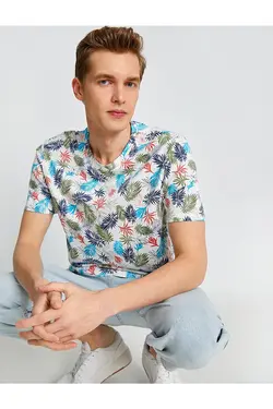 تی شرت آستین کوتاه مردانه کوتون ۲SAM11121HK-سبز