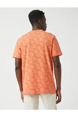 تی شرت آستین کوتاه مردانه کوتون ۲SAM11223HK-نارنجی
