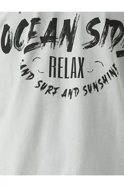 تی شرت آستین کوتاه مردانه کوتون ۲YAM11794LK-خاکستری