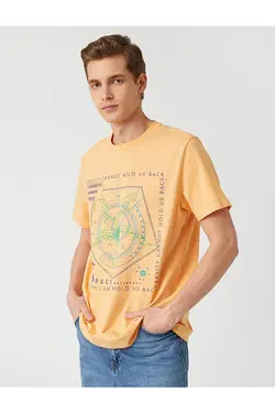 تی شرت آستین کوتاه مردانه کوتون ۲SAM11173HK-صورتی