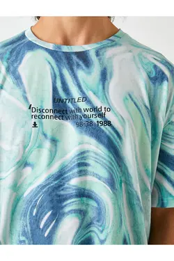 تی شرت آستین کوتاه مردانه کوتون ۲SAM11278HK-Çok Renkli