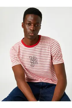 تی شرت آستین کوتاه مردانه کوتون ۲SAM11239HK-قرمز