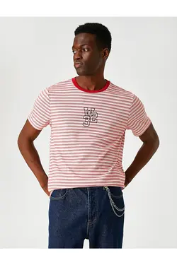 تی شرت آستین کوتاه مردانه کوتون ۲SAM11239HK-قرمز