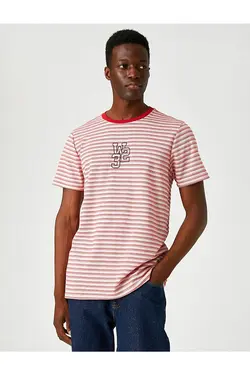 تی شرت آستین کوتاه مردانه کوتون ۲SAM11239HK-قرمز