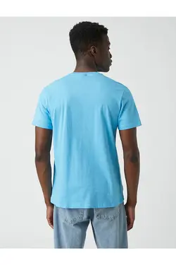 تی شرت آستین کوتاه مردانه کوتون ۲SAM11062HK-آبی