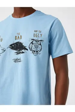 تی شرت آستین کوتاه مردانه کوتون ۲SAM11257HK-آبی