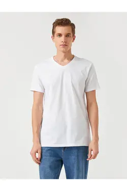 تی شرت آستین کوتاه مردانه کوتون ۲SAM10383HK-سفید