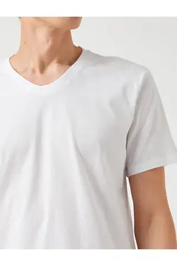 تی شرت آستین کوتاه مردانه کوتون ۲SAM10383HK-سفید