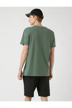 تی شرت آستین کوتاه مردانه کوتون ۲SAM10317HK-خاکی