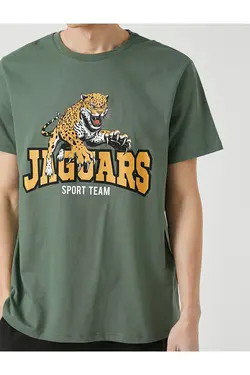 تی شرت آستین کوتاه مردانه کوتون ۲SAM10317HK-خاکی