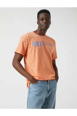 تی شرت آستین کوتاه مردانه کوتون ۲SAM11298HK-نارنجی