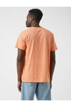 تی شرت آستین کوتاه مردانه کوتون ۲SAM11298HK-نارنجی