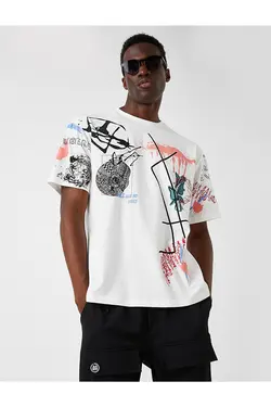 تی شرت آستین کوتاه مردانه کوتون ۲SAM11215HK-مشکی