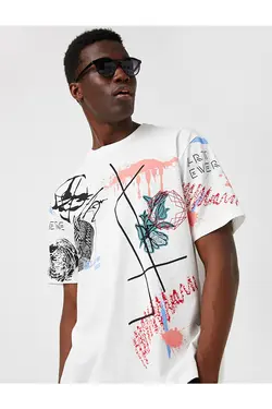 تی شرت آستین کوتاه مردانه کوتون ۲SAM11215HK-مشکی