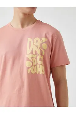 تی شرت آستین کوتاه مردانه کوتون ۲SAM10252HK-صورتی