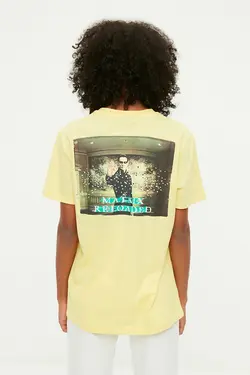 تی شرت آستین کوتاه مردانه کوتون ۱YAM11361CK-زرد