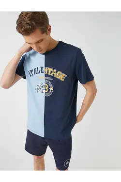 تی شرت آستین کوتاه مردانه کوتون ۲SAM11138HK-سرمه ای