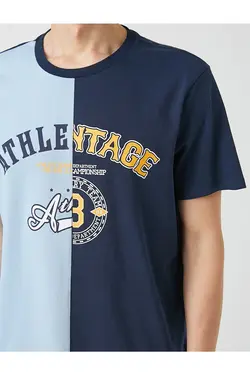 تی شرت آستین کوتاه مردانه کوتون ۲SAM11138HK-سرمه ای