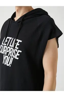 تی شرت آستین کوتاه مردانه کوتون ۲YAM11126HK-مشکی