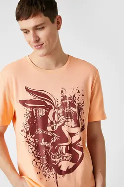 تی شرت آستین کوتاه مردانه کوتون ۲SAM10970HK-صورتی