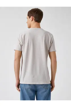 تی شرت آستین کوتاه مردانه کوتون ۲YAM11124LK-بژ