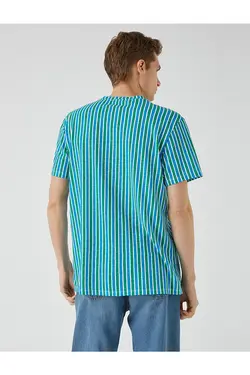 تی شرت آستین کوتاه مردانه کوتون ۲SAM11109HK-آبی