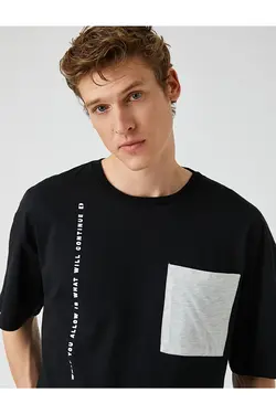 تی شرت آستین کوتاه مردانه کوتون ۲SAM10038HK-مشکی