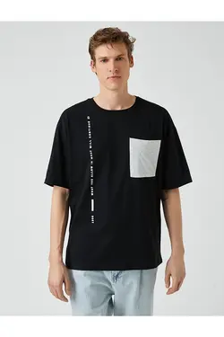 تی شرت آستین کوتاه مردانه کوتون ۲SAM10038HK-مشکی