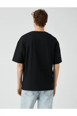 تی شرت آستین کوتاه مردانه کوتون ۲SAM10038HK-مشکی