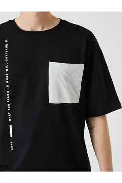 تی شرت آستین کوتاه مردانه کوتون ۲SAM10038HK-مشکی