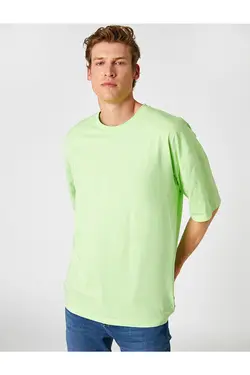 تی شرت آستین کوتاه مردانه کوتون ۲YAM12265LK-سبز
