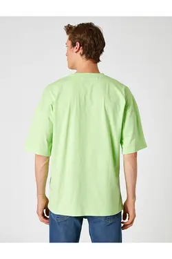 تی شرت آستین کوتاه مردانه کوتون ۲YAM12265LK-سبز