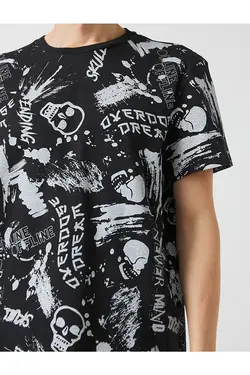 تی شرت آستین کوتاه مردانه کوتون ۲SAM10371HK-مشکی