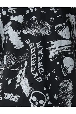 تی شرت آستین کوتاه مردانه کوتون ۲SAM10371HK-مشکی