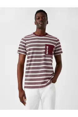 تی شرت آستین کوتاه مردانه کوتون ۲SAM11245HK-زرشکی