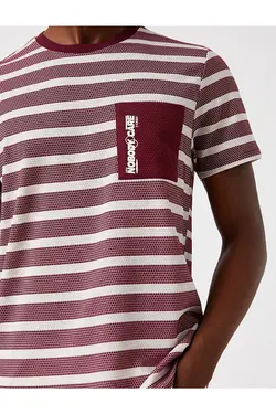 تی شرت آستین کوتاه مردانه کوتون ۲SAM11245HK-زرشکی