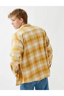 پیراهن آستین بلند مردانه کوتون ۲KAM65035KW-زرد