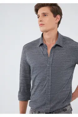 پیراهن آستین بلند مردانه ماوی ۰۲۱۸۸۴-۳۵۰۳۷