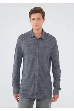 پیراهن آستین بلند مردانه ماوی ۰۲۱۸۸۴-۳۵۰۳۷