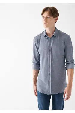 پیراهن آستین بلند مردانه ماوی ۰۲۱۰۵۱۵-۷۰۴۹۰