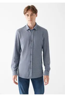 پیراهن آستین بلند مردانه ماوی ۰۲۱۰۵۱۵-۷۰۴۹۰